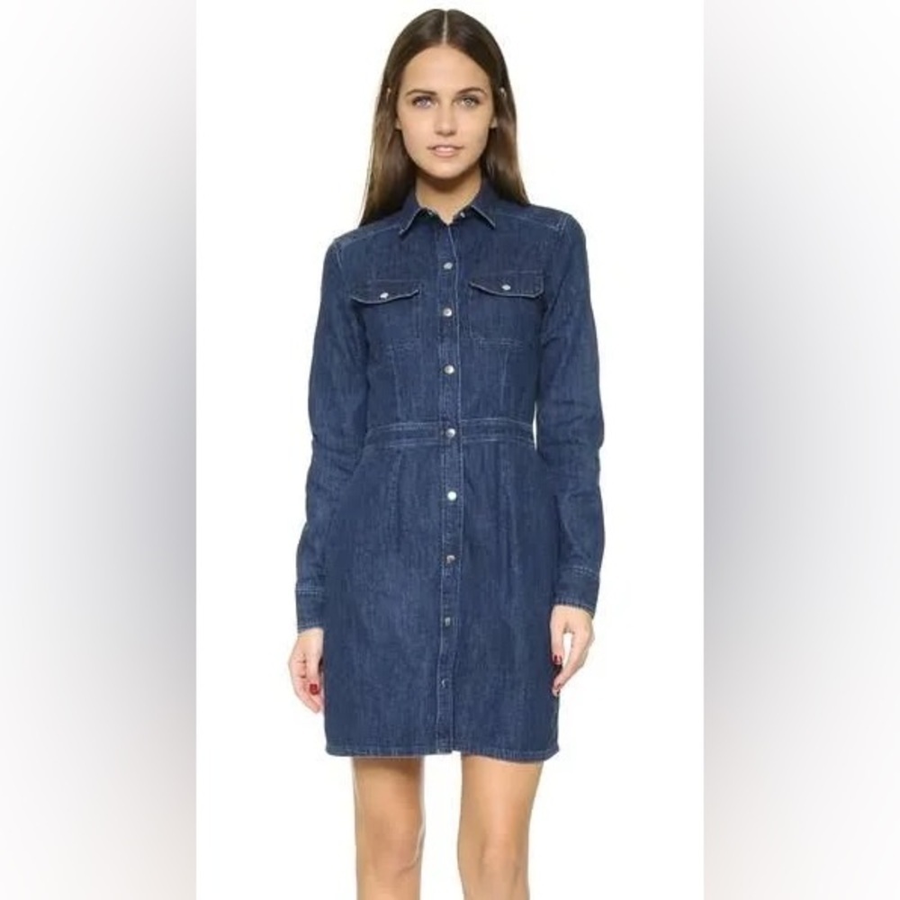 rag & bone NWT Paz Jean Denim Utility Long Sleeve Dress Size 6